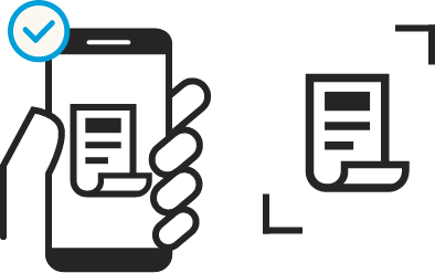 「レシートアップロード」または「購入明細アップロード」ボタンからカメラを起動。